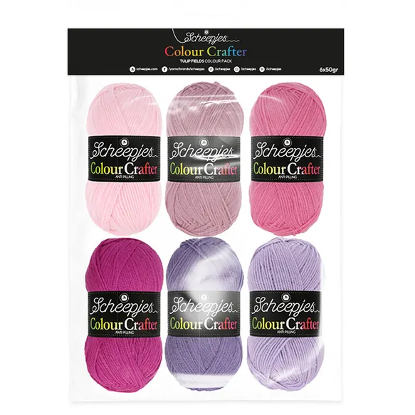 24919-4 Scheepjes Colour Crafter colour pack 6x50g Tulip Fields - Afbeelding 1