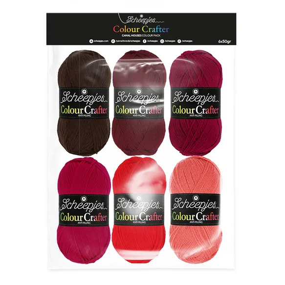 24922-4 Scheepjes Colour Crafter colour pack 6x50g Canal Houses - Afbeelding 1